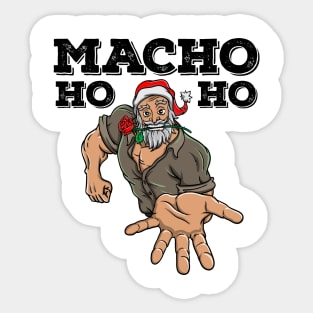 Macho Santa Claus Christmas Funny Gift Ho Ho Sticker